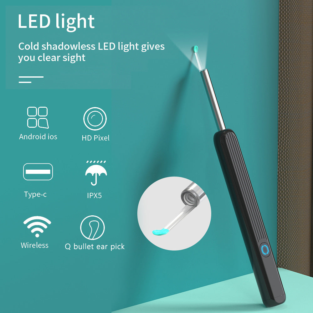 NE3 Wireless Ear Cleaner Otoscope with Camera & LED Light for iPhone