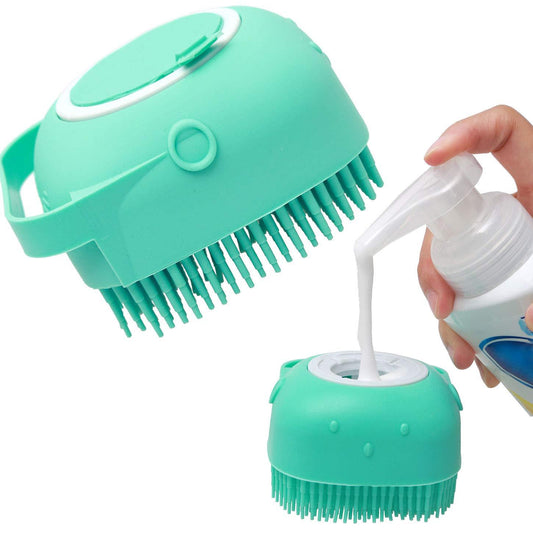Silicone Pet Dog Shampoo Massager Brush for Cats and Dogs Bathing Grooming