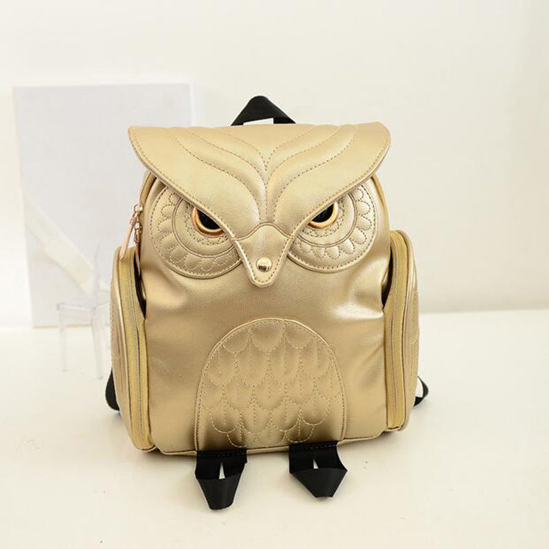 Women’s Owl Cartoon Backpack – Japanese Korean Trendy Leisure Travel Bag