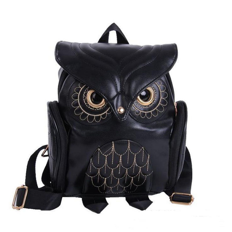 Women’s Owl Cartoon Backpack – Japanese Korean Trendy Leisure Travel Bag