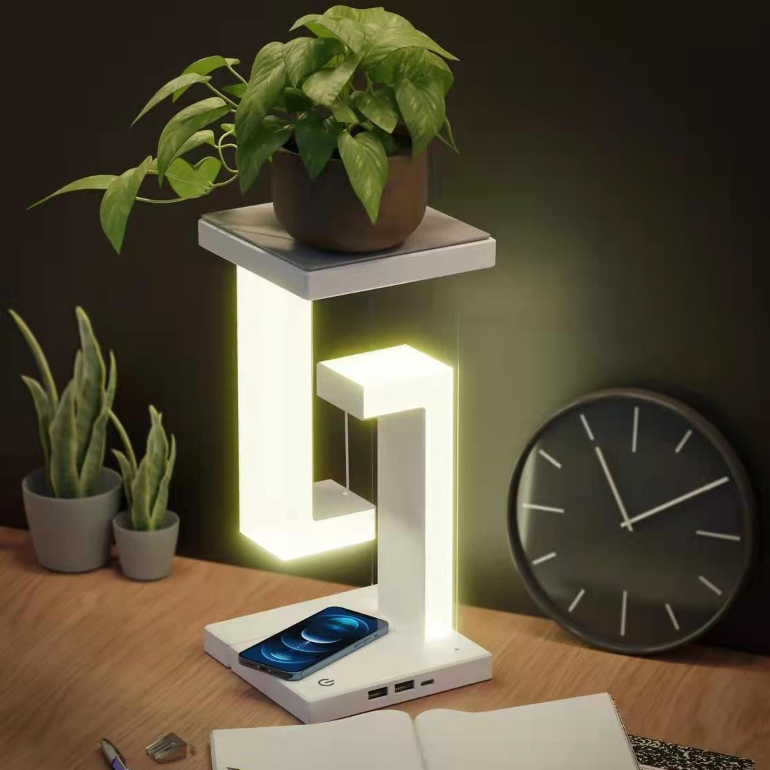 Creative Balance Lamp with Floating Light and Phone Charging