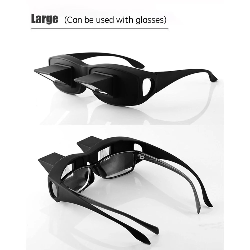 Amazing Lazy Prism Glasses for Lying Down Reading TV Watching Bed Rest Spectacles