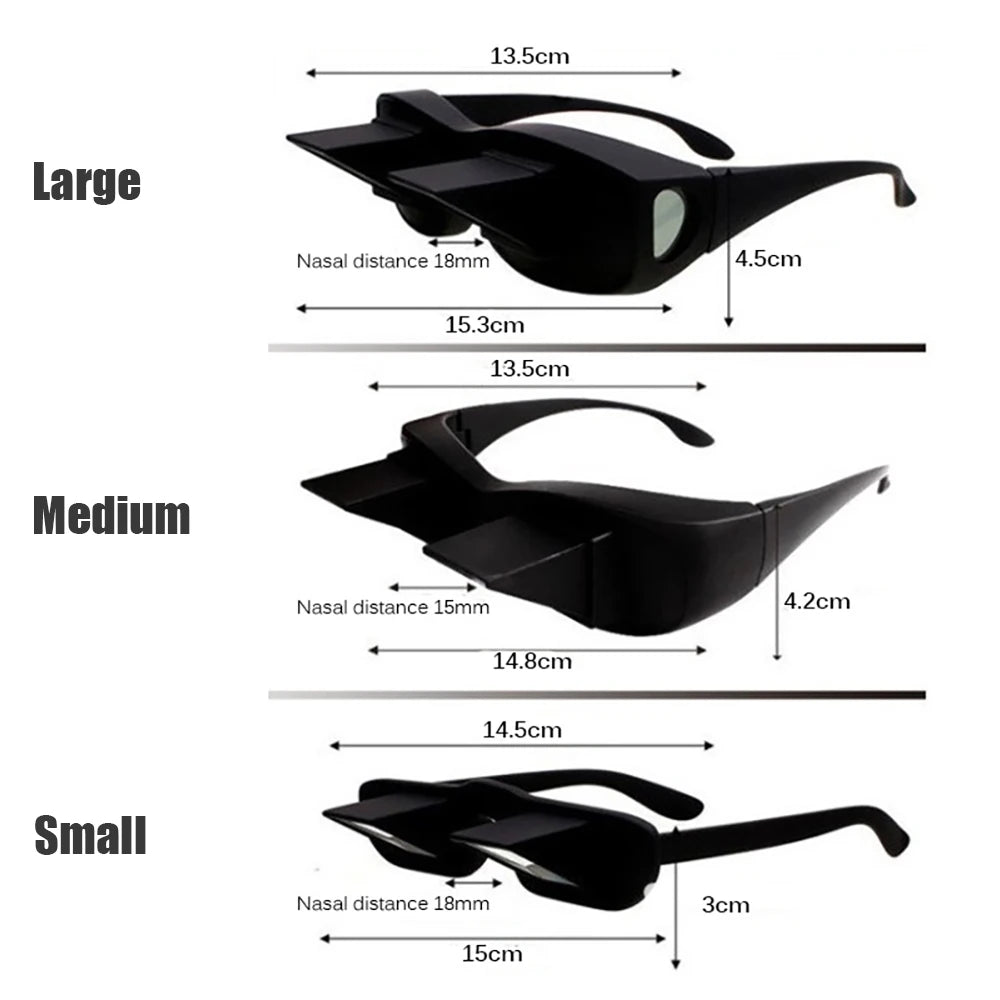 Amazing Lazy Prism Glasses for Lying Down Reading TV Watching Bed Rest Spectacles