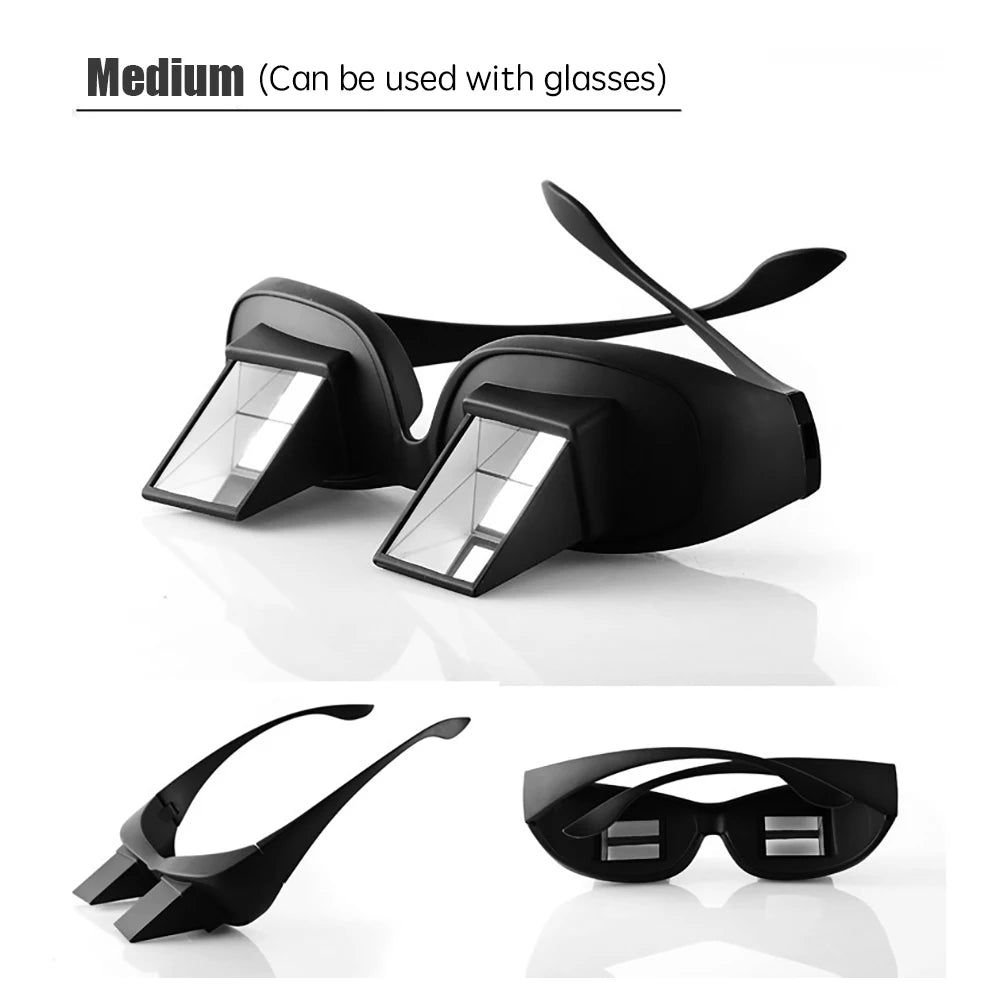 Amazing Lazy Prism Glasses for Lying Down Reading TV Watching Bed Rest Spectacles