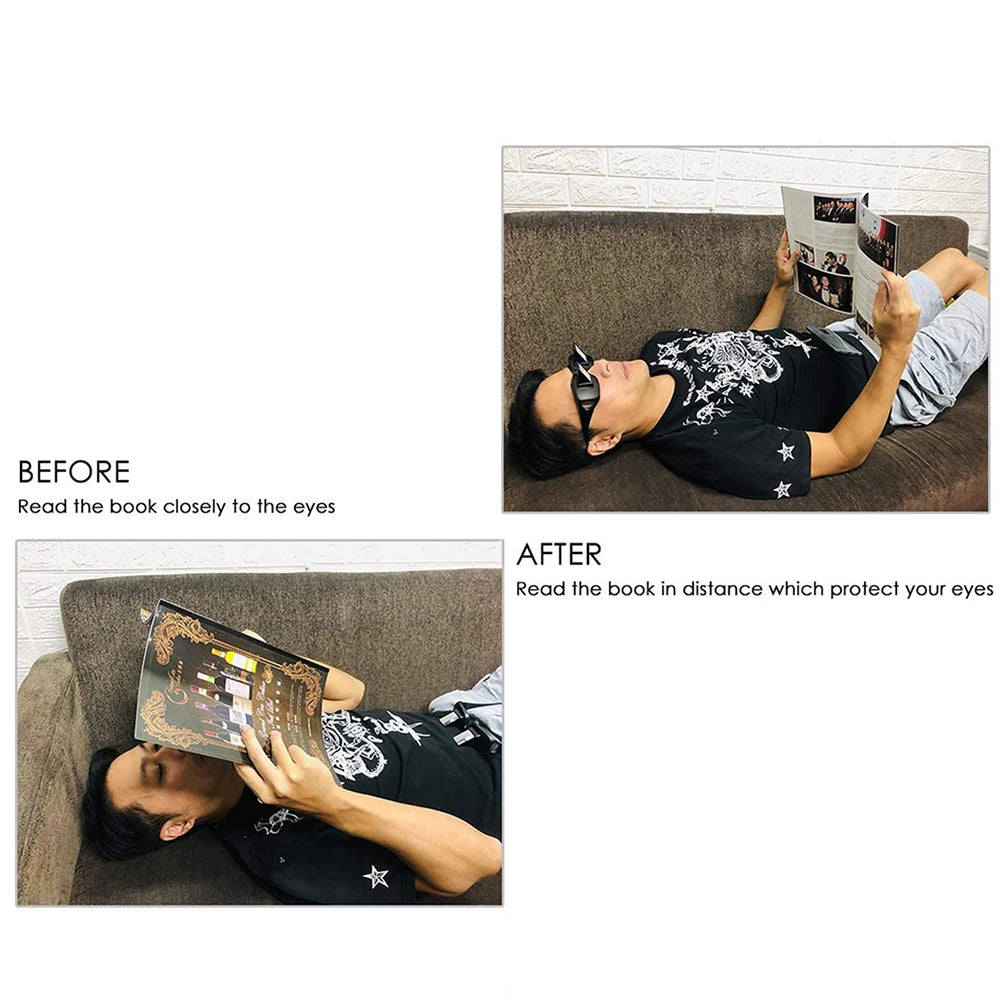 Amazing Lazy Prism Glasses for Lying Down Reading TV Watching Bed Rest Spectacles
