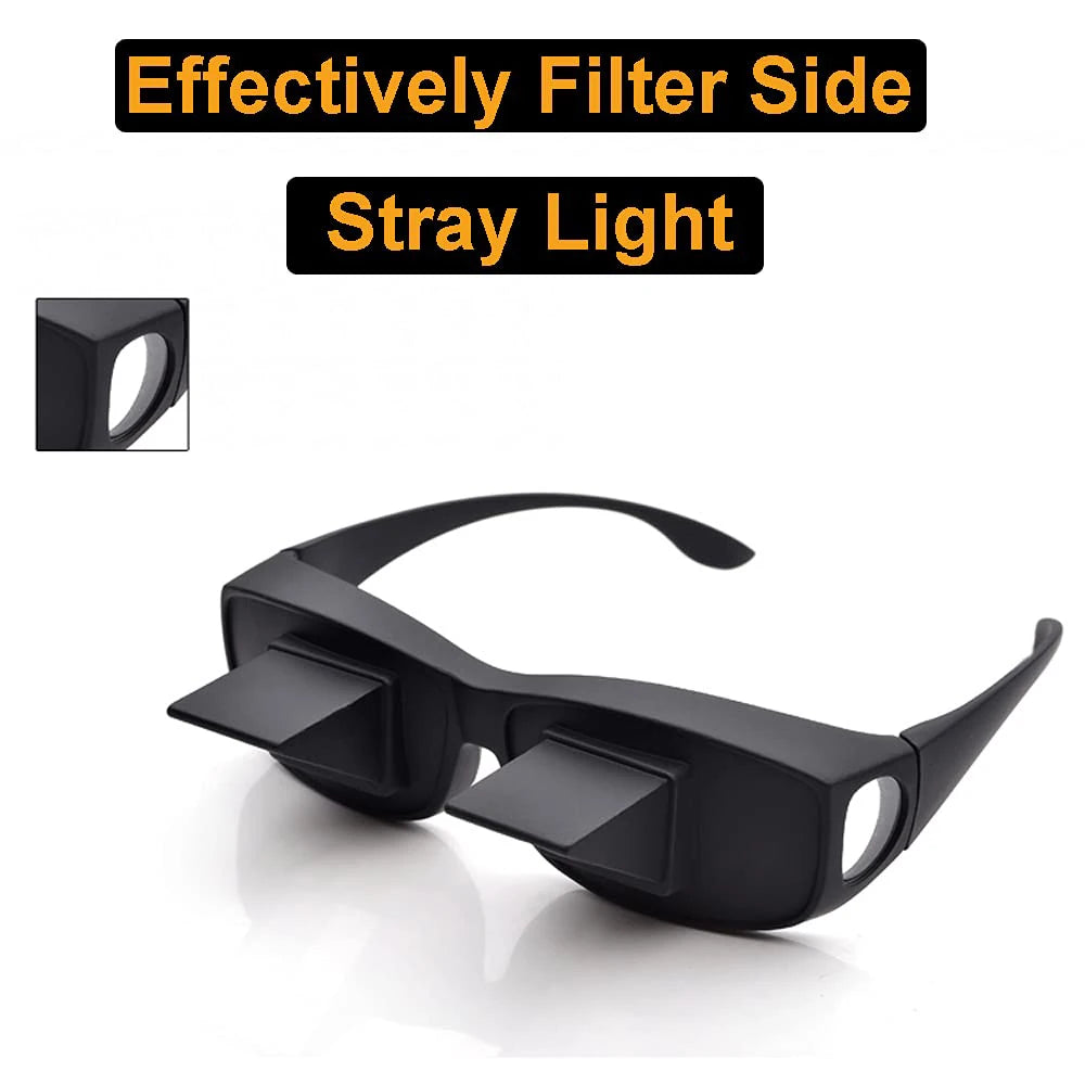Amazing Lazy Prism Glasses for Lying Down Reading TV Watching Bed Rest Spectacles